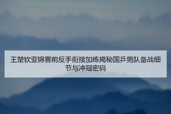 王楚钦亚锦赛前反手衔接加练揭秘国乒男队备战细节与冲冠密码
